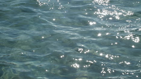 Sun-reflecting-on-the-surface-of-clear-water-mediterranean-sea-France